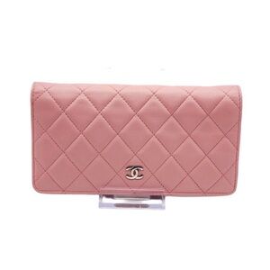 CHANEL Pink Quilted Wallet